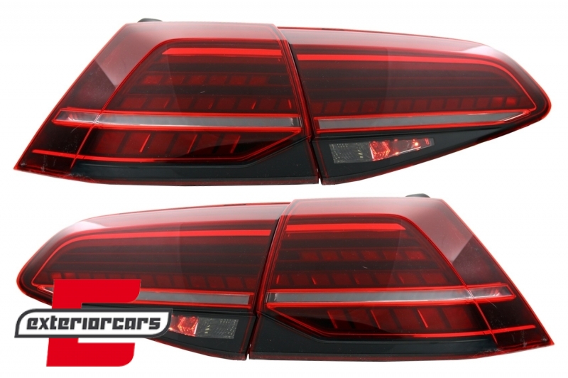 Full LED stražnja svjetla SEQ žmigavci Facelift G7.5 look (crvena) / VW Golf 7 & 7.5 VII (2012-2019), LDVWV0