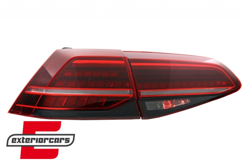 Full LED stražnja svjetla SEQ žmigavci Facelift G7.5 look (crvena) / VW Golf 7 & 7.5 VII (2012-2019), LDVWV0