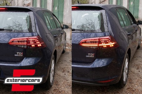 Full LED stražnja svjetla SEQ žmigavci Facelift G7.5 look (crvena) / VW Golf 7 & 7.5 VII (2012-2019), LDVWV0