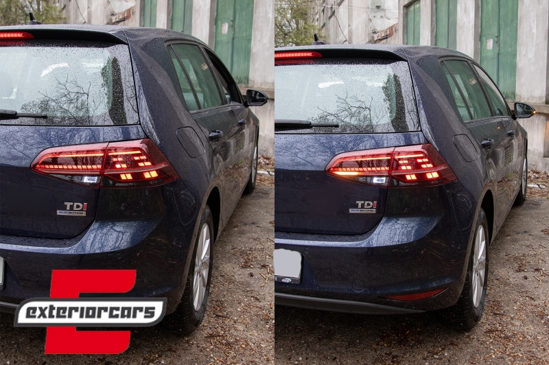 Full LED stražnja svjetla SEQ žmigavci Facelift G7.5 look (crvena) / VW Golf 7 & 7.5 VII (2012-2019), LDVWV0