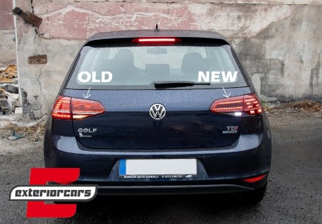Full LED stražnja svjetla SEQ žmigavci Facelift G7.5 look (crvena) / VW Golf 7 & 7.5 VII (2012-2019), LDVWV0