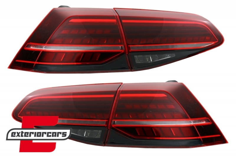 Full LED stražnja svjetla SEQ žmigavci Facelift G7.5 look (crvena) / VW Golf 7 & 7.5 VII (2012-2019), LDVWV0