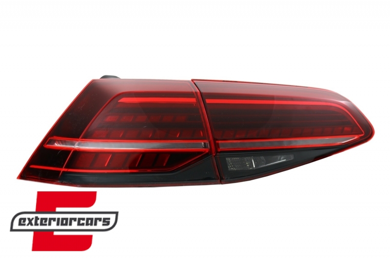 Full LED stražnja svjetla SEQ žmigavci Facelift G7.5 look (crvena) / VW Golf 7 & 7.5 VII (2012-2019), LDVWV0