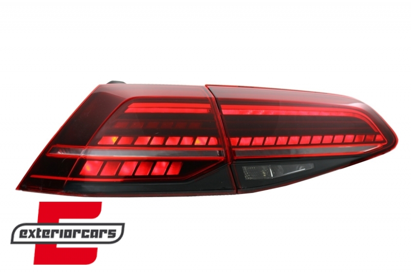 Full LED stražnja svjetla SEQ žmigavci Facelift G7.5 look (crvena) / VW Golf 7 & 7.5 VII (2012-2019), LDVWV0