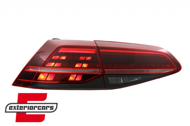 Full LED stražnja svjetla SEQ žmigavci Facelift G7.5 look (crvena) / VW Golf 7 & 7.5 VII (2012-2019), LDVWV0