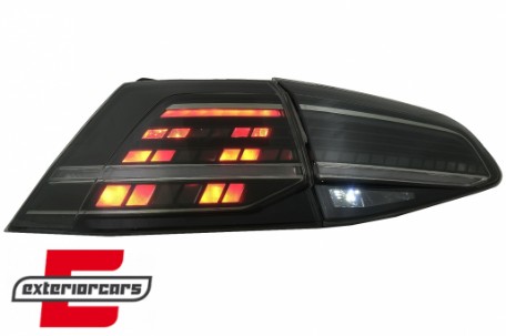 Full LED stražnja svjetla SEQ žmigavci Facelift G7.5 look (smoke) / VW Golf 7 & 7.5 VII (2012-2019), LDVWV1