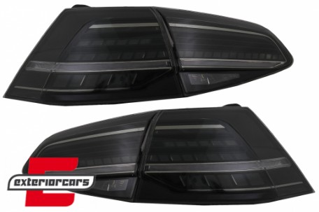 Full LED stražnja svjetla SEQ žmigavci Facelift G7.5 look (smoke) / VW Golf 7 & 7.5 VII (2012-2019), LDVWV1