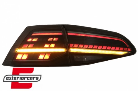 Full LED stražnja svjetla SEQ žmigavci Facelift G7.5 look (smoke) / VW Golf 7 & 7.5 VII (2012-2019), LDVWV1