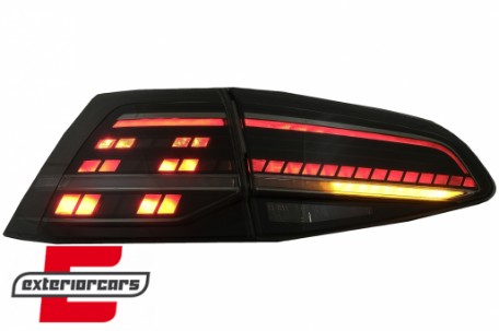 Full LED stražnja svjetla SEQ žmigavci Facelift G7.5 look (smoke) / VW Golf 7 & 7.5 VII (2012-2019), LDVWV1