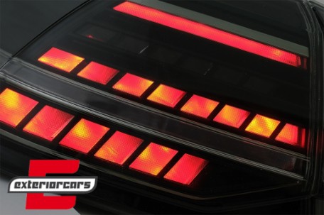Full LED stražnja svjetla SEQ žmigavci Facelift G7.5 look (smoke) / VW Golf 7 & 7.5 VII (2012-2019), LDVWV1