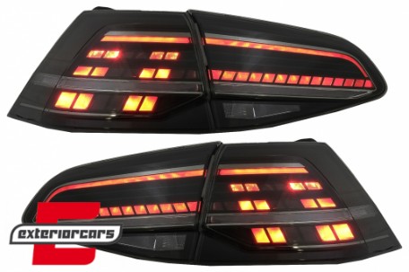 Full LED stražnja svjetla SEQ žmigavci Facelift G7.5 look (smoke) / VW Golf 7 & 7.5 VII (2012-2019), LDVWV1