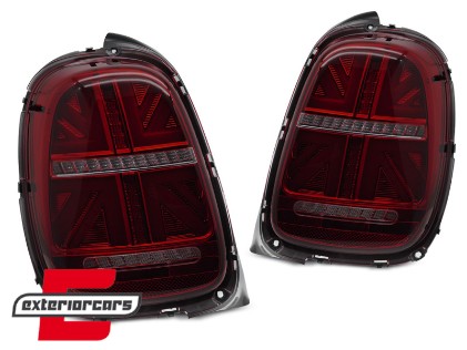 Full LED stražnja svjetla SEQ žmigavci JCW dizajn (crvena/smoke) / MINI ONE F55 F56 F57 3V 5V Cabrio (2014-2018), LDMC13