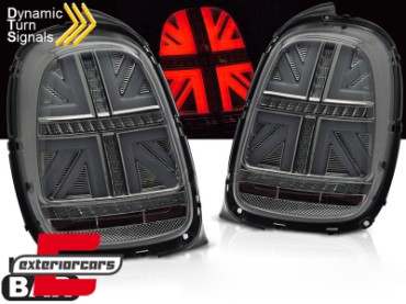 Full LED stražnja svjetla SEQ žmigavci JCW dizajn (smoke) / MINI ONE F55 F56 F57 3V 5V Cabrio (2014-2018), LDMC14