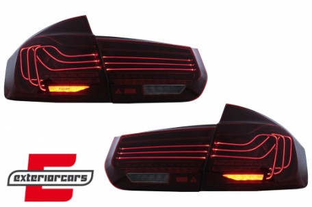Full LED stražnja svjetla SEQ žmigavci LASER look (crvena) / BMW serije 3 F30 F35 F80 (2011-2019), LDBMM5