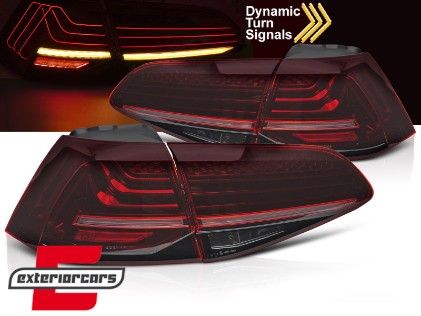 Full LED stražnja svjetla SEQ žmigavci LASER look (crvena) / VW Golf 7 & 7.5 VII (2012-2019), LDVWW6