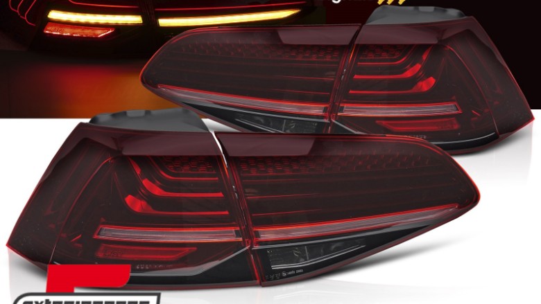Full LED stražnja svjetla SEQ žmigavci LASER look (crvena) / VW Golf 7 & 7.5 VII (2012-2019), LDVWW6