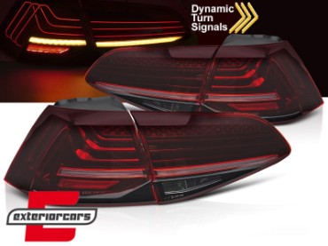 Full LED stražnja svjetla SEQ žmigavci LASER look (crvena) / VW Golf 7 & 7.5 VII (2012-2019), LDVWW6