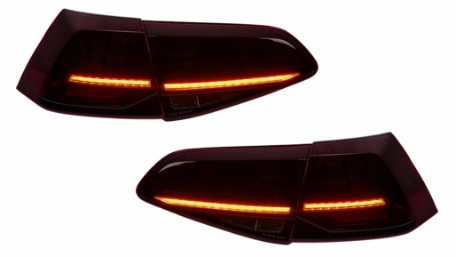 Full LED stražnja svjetla SEQ žmigavci LASER look (crvena) / VW Golf 7 & 7.5 VII (2012-2019), LDVWW6