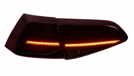 Full LED stražnja svjetla SEQ žmigavci LASER look (crvena) / VW Golf 7 & 7.5 VII (2012-2019), LDVWW6