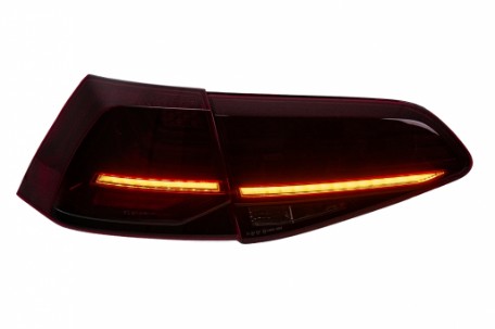 Full LED stražnja svjetla SEQ žmigavci LASER look (crvena) / VW Golf 7 & 7.5 VII (2012-2019), LDVWW6