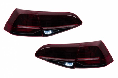 Full LED stražnja svjetla SEQ žmigavci LASER look (crvena) / VW Golf 7 & 7.5 VII (2012-2019), LDVWW6