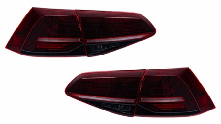 Full LED stražnja svjetla SEQ žmigavci LASER look (crvena) / VW Golf 7 & 7.5 VII (2012-2019), LDVWW6
