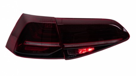 Full LED stražnja svjetla SEQ žmigavci LASER look (crvena) / VW Golf 7 & 7.5 VII (2012-2019), LDVWW6