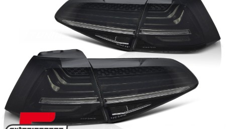 Full LED stražnja svjetla SEQ žmigavci LASER look (smoke) / VW Golf 7 & 7.5 VII (2012-2019), LDVWW7