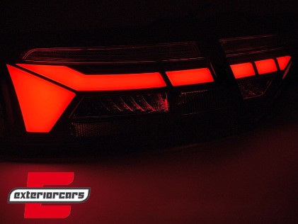 Full LED stražnja svjetla SEQ žmigavci LedBar dizajn (crna) / Audi A5 8T Facelift (2012-2016), LDAUJ6