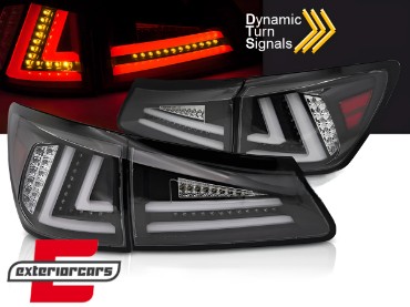Full LED stražnja svjetla SEQ žmigavci LedBar dizajn (crna) / Lexus IS XE20 (2006-2012), LDLE10