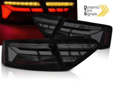 Full LED stražnja svjetla SEQ žmigavci LedBar dizajn (crna/smoke) / Audi A5 8T Facelift (2012-2016), LDAUK5