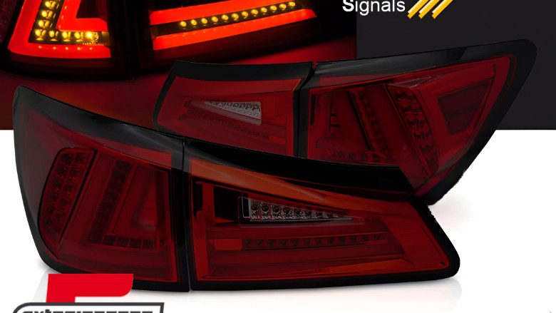 Full LED stražnja svjetla SEQ žmigavci LedBar dizajn (crvena/smoke) / Lexus IS XE20 (2006-2012), LDLE12