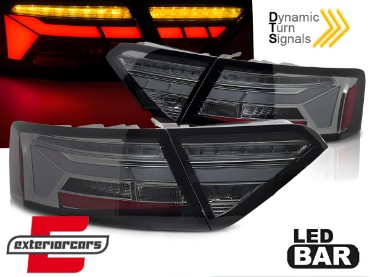 Full LED stražnja svjetla SEQ žmigavci LedBar dizajn (smoke) / Audi A5 8T Facelift (2012-2016), LDAUJ3