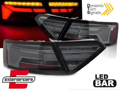 Full LED stražnja svjetla SEQ žmigavci LedBar dizajn (smoke) / Audi A5 8T Facelift (2012-2016), LDAUJ7