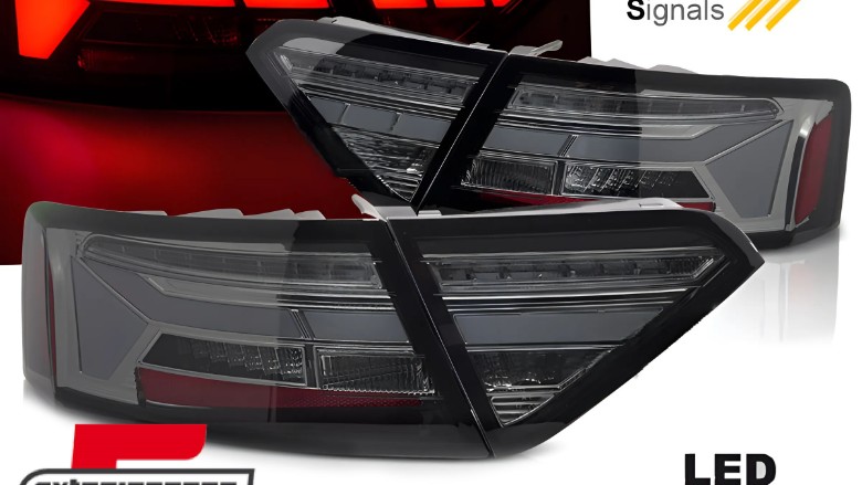 Full LED stražnja svjetla SEQ žmigavci LedBar dizajn (smoke) / Audi A5 8T Facelift (2012-2016), LDAUJ7