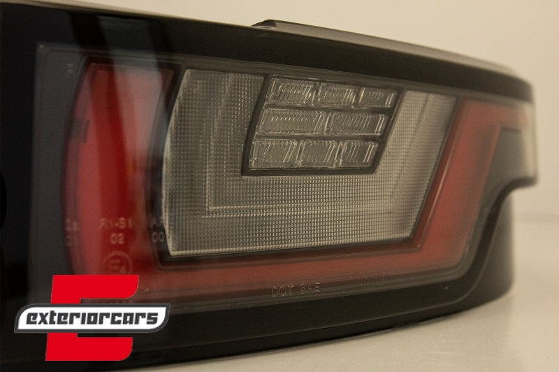 Full LED stražnja svjetla SEQ žmigavci LightBar dizajn (crvena/bijela/crna) / Range Rover Evoque L538 (2011-2018), LDLR12