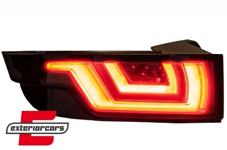 Full LED stražnja svjetla SEQ žmigavci LightBar dizajn (crvena/smoke/crna) / Range Rover Evoque L538 (2011-2018), LDLR13