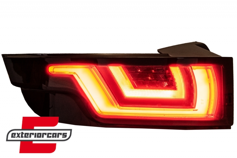 Full LED stražnja svjetla SEQ žmigavci LightBar dizajn (crvena/smoke/crna) / Range Rover Evoque L538 (2011-2018), LDLR13