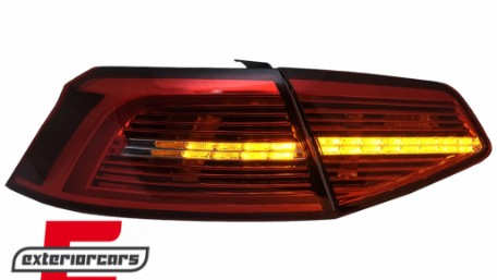 Full LED stražnja svjetla SEQ žmigavci Matrix R-line dizajn / VW Passat B8 3G limuzina (2015-2019), TLVWPA3G