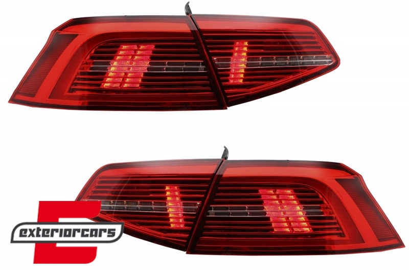 Full LED stražnja svjetla SEQ žmigavci Matrix R-line dizajn / VW Passat B8 3G limuzina (2015-2019), TLVWPA3G