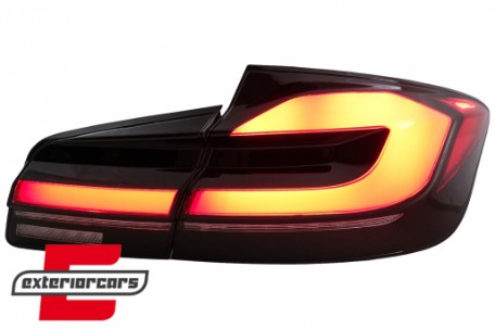 Full LED stražnja svjetla SEQ žmigavci nadogradnja na G30 LCI dizajn / BMW serije 5 F10 (2011-2017) limuzina, TLBMF10NLCN