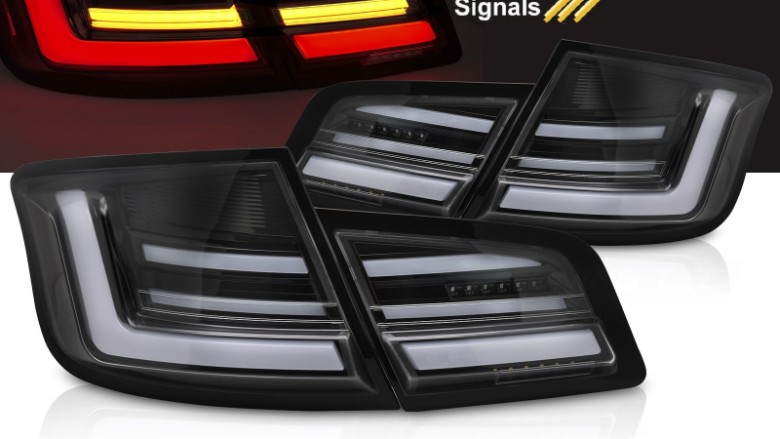 Full LED stražnja svjetla SEQ žmigavci (piano crna) / BMW serije 5 F10 (2010-2013) limuzina, LDBMP0