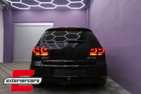 Full LED stražnja svjetla SEQ žmigavci R20 dizajn (crvena/smoke) / VW Golf 6 VI (2008-2013), LDVWU5