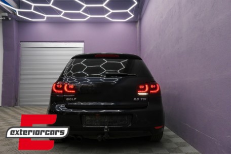 Full LED stražnja svjetla SEQ žmigavci R20 dizajn (crvena/smoke) / VW Golf 6 VI (2008-2013), LDVWU5