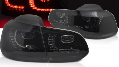 Full LED stražnja svjetla SEQ žmigavci R20 dizajn (smoke) / VW Golf 6 VI (2008-2013), LDVWU6