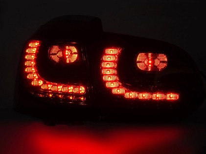 Full LED stražnja svjetla SEQ žmigavci R20 dizajn (smoke) / VW Golf 6 VI (2008-2013), LDVWU6
