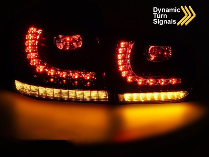 Full LED stražnja svjetla SEQ žmigavci R20 dizajn (smoke) / VW Golf 6 VI (2008-2013), LDVWU6