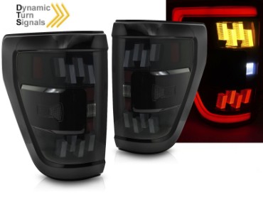 Full LED stražnja svjetla SEQ žmigavci (smoke) / Ford F150 XIV (2020-2023), LDFOA5