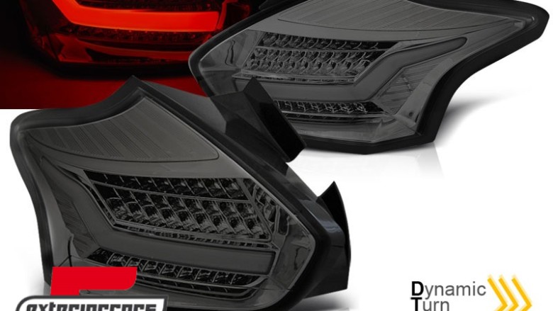 Full LED stražnja svjetla SEQ žmigavci (smoke) / Ford Focus 3 Hatchback Facelift (2015-2018), LDFO62