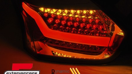 Full LED stražnja svjetla SEQ žmigavci (smoke) / Ford Focus 3 Hatchback Facelift (2015-2018), LDFO62